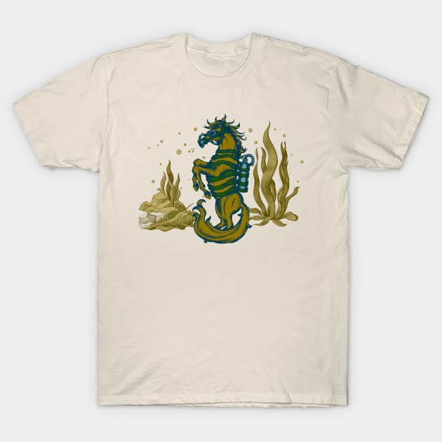 horse in the sea T-Shirt by Transcendexpectation